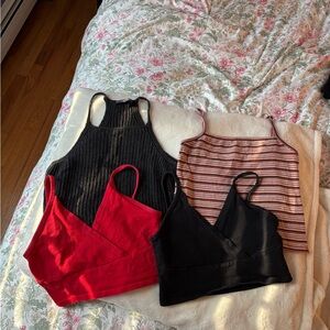 Brandy Melville & John Galt Crop Top Bundle | 4 Essential Summer Tops OS